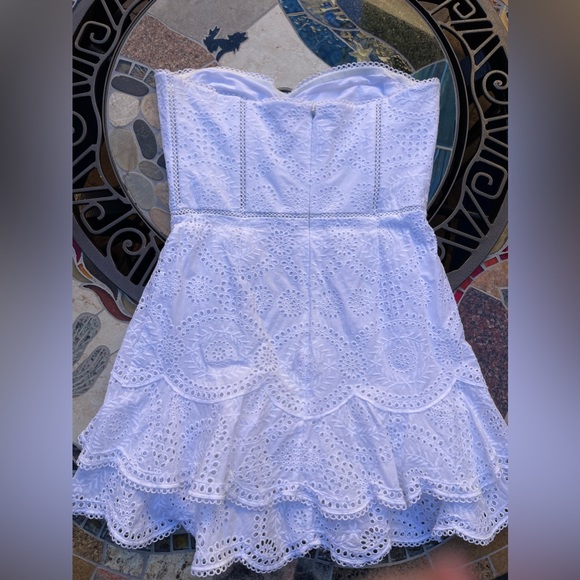 Jonathan Simkhai White Eyelet Dress size 14 - Picture 4 of 7